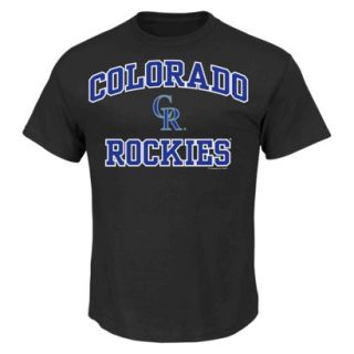 MLB Mens Colorado Rockies T Shirt   Black (S)