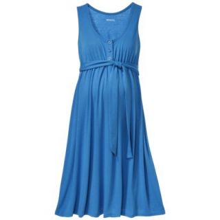 Merona Maternity Sleeveless Side Tie Dress   Blue XXL