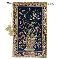 Presentation European Tapestry Wall Hanging (Black, multi Pattern: LandscapeLined: Lined with heavy weight poly/cotton with rod pocketDimensions: 40 inches high x 26 inches wide  )