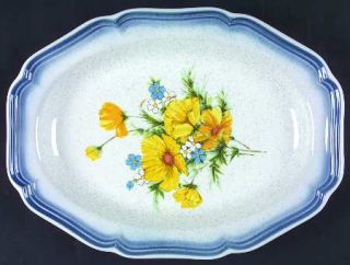 Mikasa Amy 14 Oval Serving Platter, Fine China Dinnerware   Country Club,Yellow