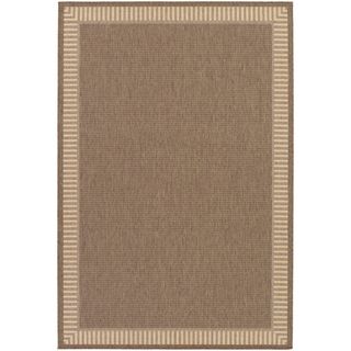 Recife Wicker Stitch Cocoa/ Natural Runner Rug (23 X 119) (CocoaSecondary colors: NaturalPattern: BorderTip: We recommend the use of a non skid pad to keep the rug in place on smooth surfaces.All rug sizes are approximate. Due to the difference of monitor