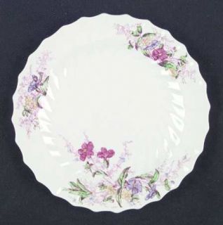 Spode Fairy Dell (Swirled) Salad Plate, Fine China Dinnerware   Multicolor Flora