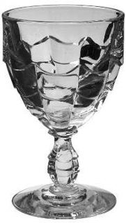 Cambridge Cascade Clear Water Goblet   Stem #4000, Clear,  Pressed