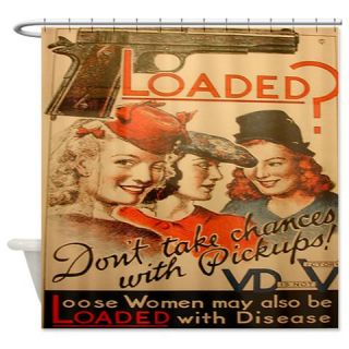 CafePress Funny Vintage VD Ad Shower Curtain Free Shipping! Use code FREECART at Checkout!