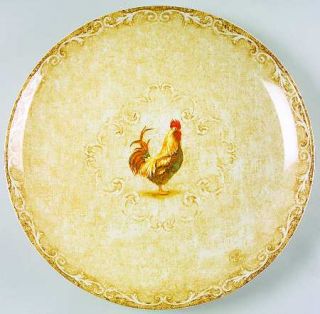 222 Fifth (PTS) Regal Rooster Dinner Plate, Fine China Dinnerware   Multimotif,R