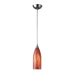 Elk Lighting ELK 522 1M CILINDRO 1 LIGHT PENDANT WITH MULTICOLORED GLASS