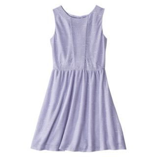 Xhilaration Juniors Lace Fit & Flare Dress   Lavender XS(1)