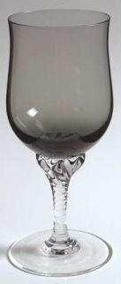 Celebrity Hampton Wine Glass   Smoked Bowl With    Twisted Clear Stem