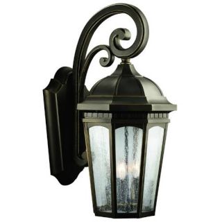 Kichler 9035RZ Outdoor Light, Classic (Formal Traditional) Wall 3 Light Fixture Rubbed Bronze