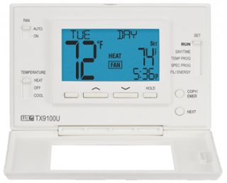 LUX Thermostats TX9100U LUX Thermostat, 7 Day Digital Programmable Universal