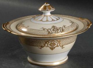 Noritake Cheramy Sugar Bowl & Lid, Fine China Dinnerware   Patent 87197,Gold Enc
