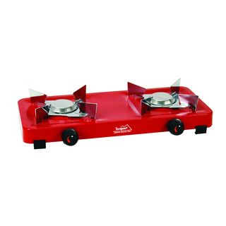 Texsport Dual Burner Propane Stove (RedMaterials: SteelDimensions: 17.5 inches x 9 inches x 2.5 inchesModel: Dual Burner Propane Stove )