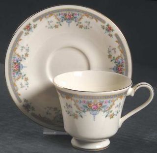 Royal Doulton Juliet Footed Cup & Saucer Set, Fine China Dinnerware   The Romanc