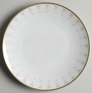 Mitterteich Crown Royale Bread & Butter Plate, Fine China Dinnerware   Gold/Whit