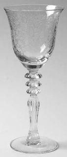 Duncan & Miller Adoration (Etched) Wine Glass   Stem #5321,Floral Etch,Knobs/ St