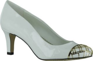 Womens Bella Vita Paxton II   White Patent Mid Heel Shoes