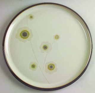 Denby Langley Smokestone Bloom 13 Chop Plate (Round Platter), Fine China Dinner