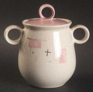 Metlox   Poppytrail   Vernon Tickled Pink Sugar Bowl & Lid, Fine China Dinnerwar