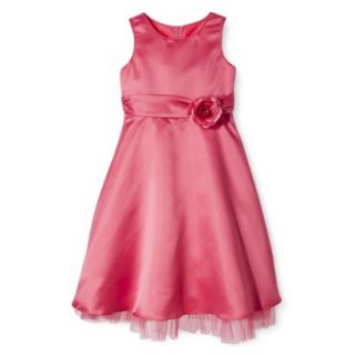Rosenau Girls Lace Overlay Dressy Dress   7 Coral