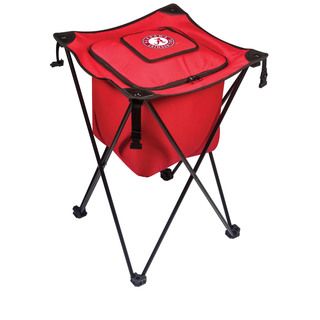 Picnic Time University Of Alabama Crimson Tide Sidekick Portable Cooler (RedMaterials: Polyester; PVC liner and drainage spout; steel frameDimensions Opened: 18.5 inches Long x 18.5 inches Wide x 27.8 inches HighDimensions Closed: 8 inches Long x 8 inches