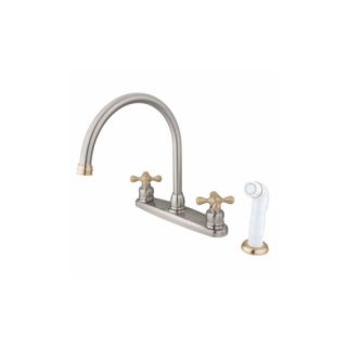 Elements of Design EB729AX Universal Goose Neck Centerset Kitchen Faucet With Sp