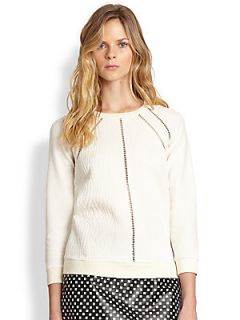 Marc by Marc Jacobs Demi Jacquard Sweater   Antique White