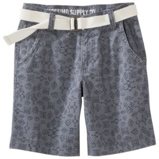 Mossimo Supply Co. Mens Belted Flat Front Shorts   Gray Print 40