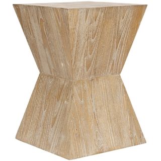 Safavieh Bali Sugkai Wood Side Table (Light TeakMaterials: Sugkai WoodFinish: Light TeakDimensions: 19.5 inches high x 14 inches wide x 14 inches deepNumber of boxes this will ship in: 1Item arrives fully assembled )