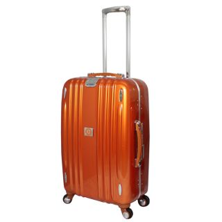 Heys Crown Edition M Elite 26 inch Medium Hardside Spinner Upright Suitcase With Tsa Lock (100 percent polycarbonateColor options: Silver, orange, red, blue and blackWeight: 9.6 poundsPocket: Two (2) zipper secured interior pocketsFully retractable pull h