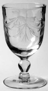 Glastonbury   Lotus Yorktown Clear Juice Glass   Stem 37, Cut