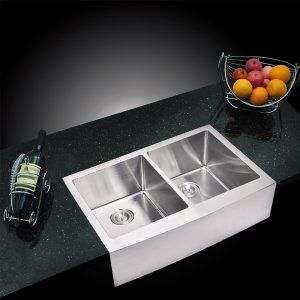 Water Creation SSS AD 3322C Stainless Steel Sinks 33 In. X 22 In. 15 mm Corner R