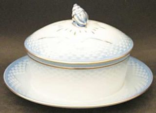 Bing & Grondahl Seagull Butter Box & Lid, Fine China Dinnerware   Blue Backgroun