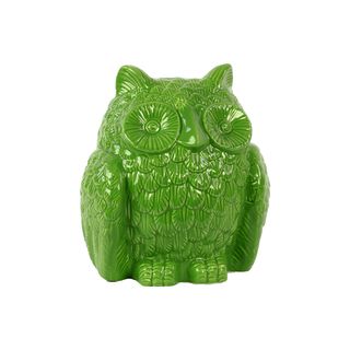 Green Ceramic Owl (GreenDimensions: 8.19 inches high x 7.28 inches wide x 6.97 inches deep CeramicColor: GreenDimensions: 8.19 inches high x 7.28 inches wide x 6.97 inches deep)