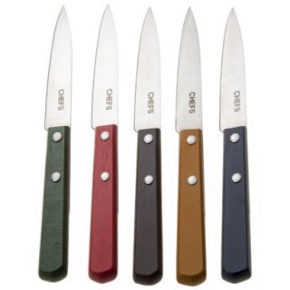 CHEFS Colorful Paring Knives, Set of 5