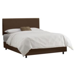 Skyline Queen Bed Arcadia Nailbutton Bed   Chocolate