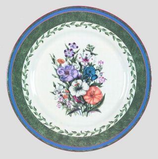 International Smithsonian Botanic Dinner Plate, Fine China Dinnerware   Green&Bl