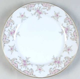 Harmony House China Antoinette Salad Plate, Fine China Dinnerware   Pink Paisley