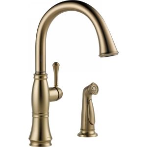 Delta Faucet 4297 CZ DST Cassidy Single Handle Kitchen Faucet With Spray
