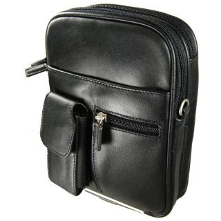 Castellos Romano Black Leather Travel Organizer (Top grain cowhide nappa leather Color options: BlackDimensions: 6.25 inches long x 1.75 inches wide x 8.25 inches deepWeight: 2 pounds)