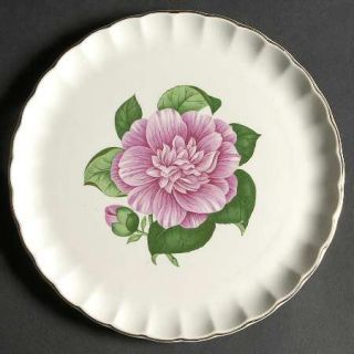 WS George Camellia Luncheon Plate, Fine China Dinnerware   Bolero Shape,Pink Flo