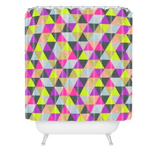 Bianca Green Ocean Of Pyramid Shower Curtain (Purple/ green/ greyMaterials: 100 percent woven polyesterDimensions: 71 inches long x 74 inches wideCare instructions: Machine washableThe digital images we display have the most accurate color possible. Howev