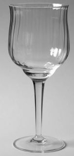 Unknown Crystal Unk828 No Trim Water Goblet   Optic Bowl, Smooth Stem, No Trim