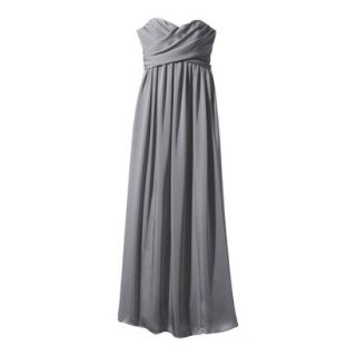 TEVOLIO Womens Satin Strapless Maxi Dress   Cement Gray   6