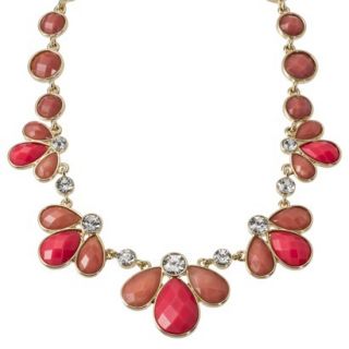 Lonna & Lilly Stone Collar Necklace   Coral/Gold