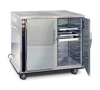 FWE   Food Warming Equipment Mobile Heated Cabinet w/ 2 Doors,14 Pair Univer. Slides, Half Height, 120V