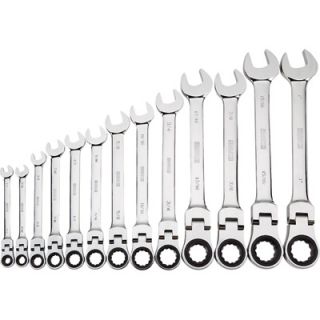 Klutch Flex Ratchet Wrench Set   13 Pc., SAE, 1/4in. 1in.
