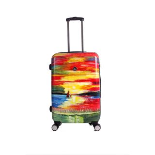 Neocover Sailing Through Sunsets 28 inch Hardside Spinner Upright Suitcase (MulticolorWeight: 10.1 pounds Pockets: One (1) large pocket, two (2) small pockets Carrying handle: Metal handle with soft rubber grip Impact locking push button aluminum telescop