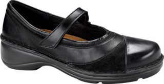 Womens Naot Ambrosia   Black Raven Leather/Black Madras/Black Suede Casual Shoe