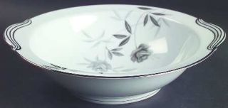 Noritake Rosamor 10 Round Vegetable Bowl, Fine China Dinnerware   Gray Roses,Pl