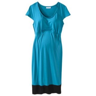 Liz Lange for Target Maternity Short Sleeve Dress   Teal/Black XXL